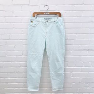 SECOND YOGA JEANS pastel green mint skinny jeans